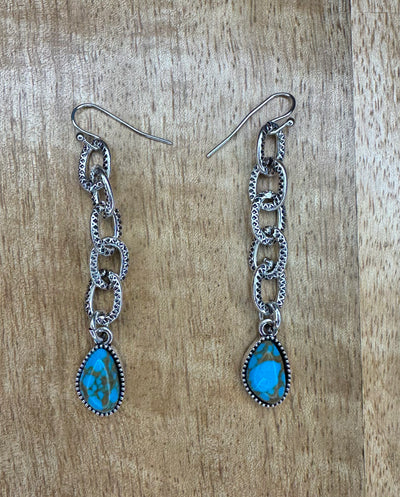 LINKED IN TURQUOISE EARRINGS