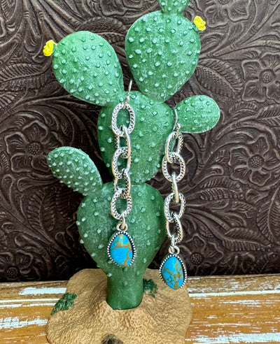 LINKED IN TURQUOISE EARRINGS