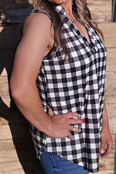 PLAID MY LOVE TOP