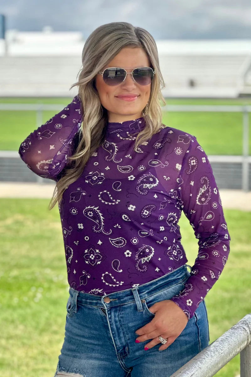 BANDANA BABE PURPLE MESH
