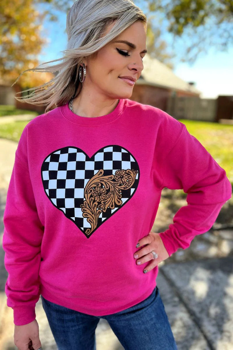 CHECKED IN LOVE SWEATSHIRT