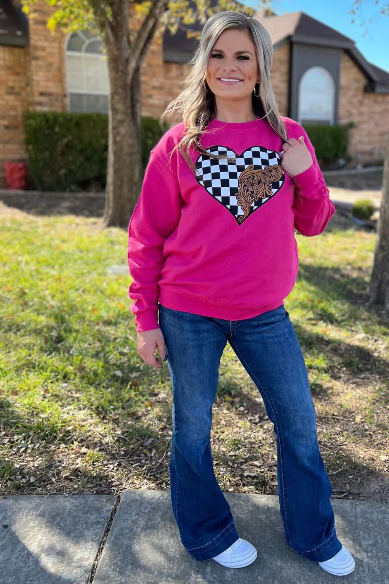 CHECKED IN LOVE SWEATSHIRT