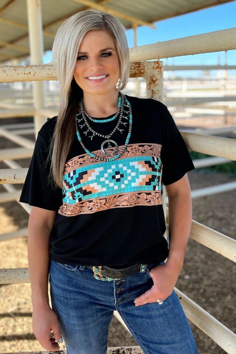 NATIVE COWGIRL TOP