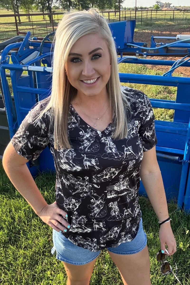 RODEO ROAD V NECK