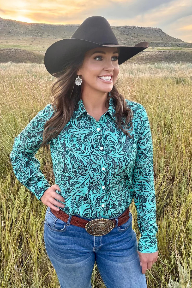 TOOLED IN TURQUOISE