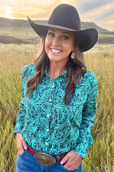 TOOLED IN TURQUOISE
